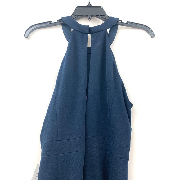 Dressy Collection By Vivian Diamond Gala Evening wear Jumpsuit Navy Medium - Picture 5 of 5